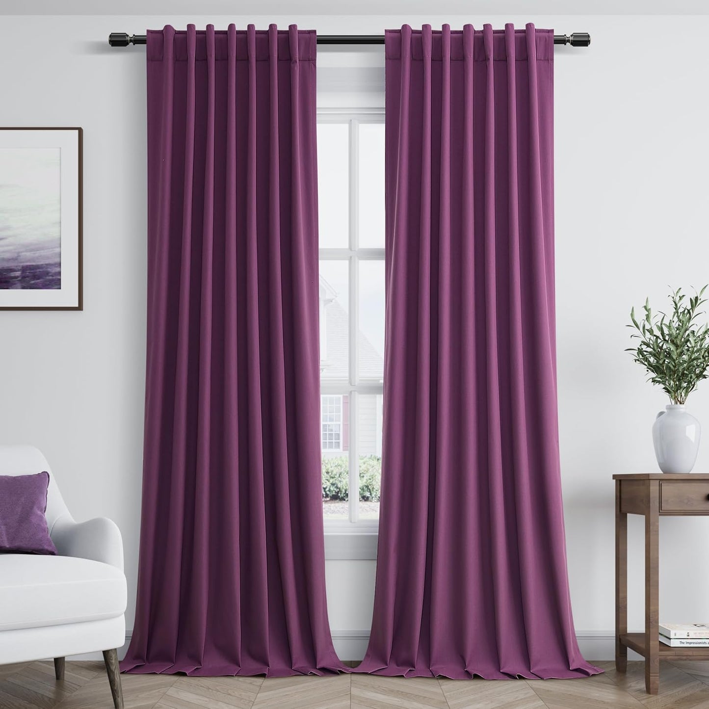 Cream Linen Blackout Curtains – 2 Panels
