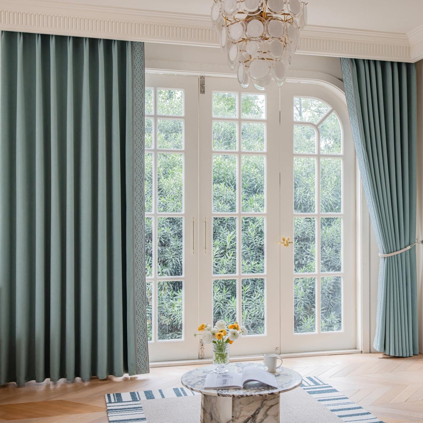 Teal Blackout Pinch Pleat Drapes – 52"x84", 2 Panels