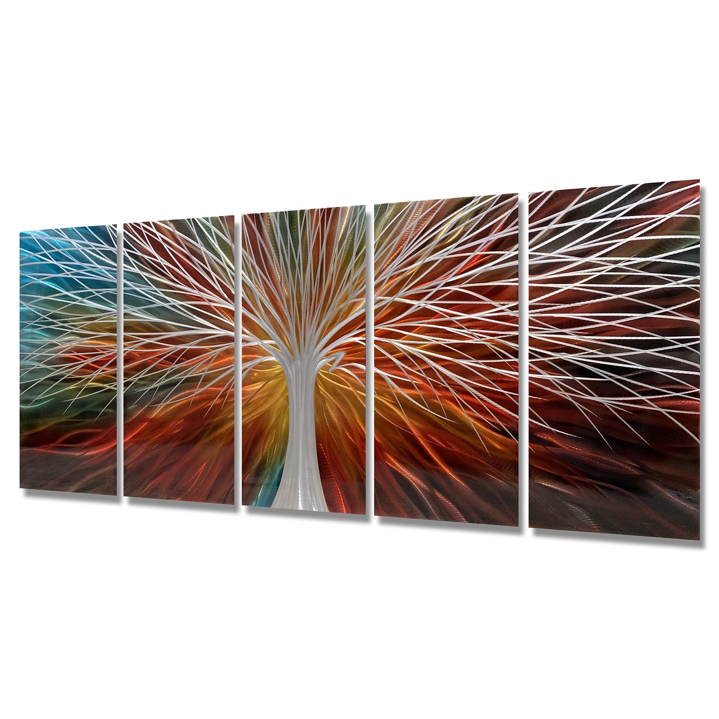 BATRENDY ARTS Silver Tree Wall Art