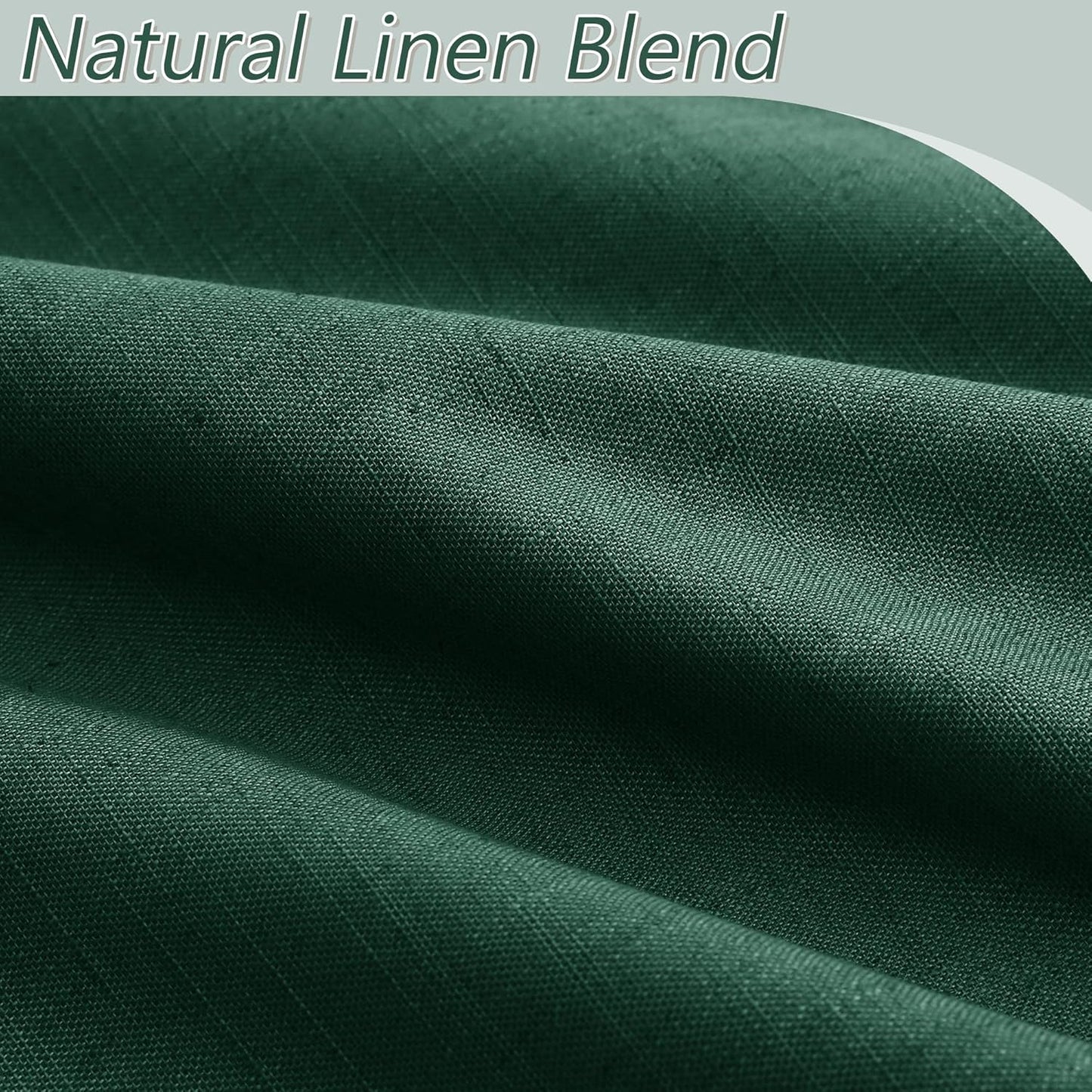 Cream Linen Blackout Curtains – 2 Panels
