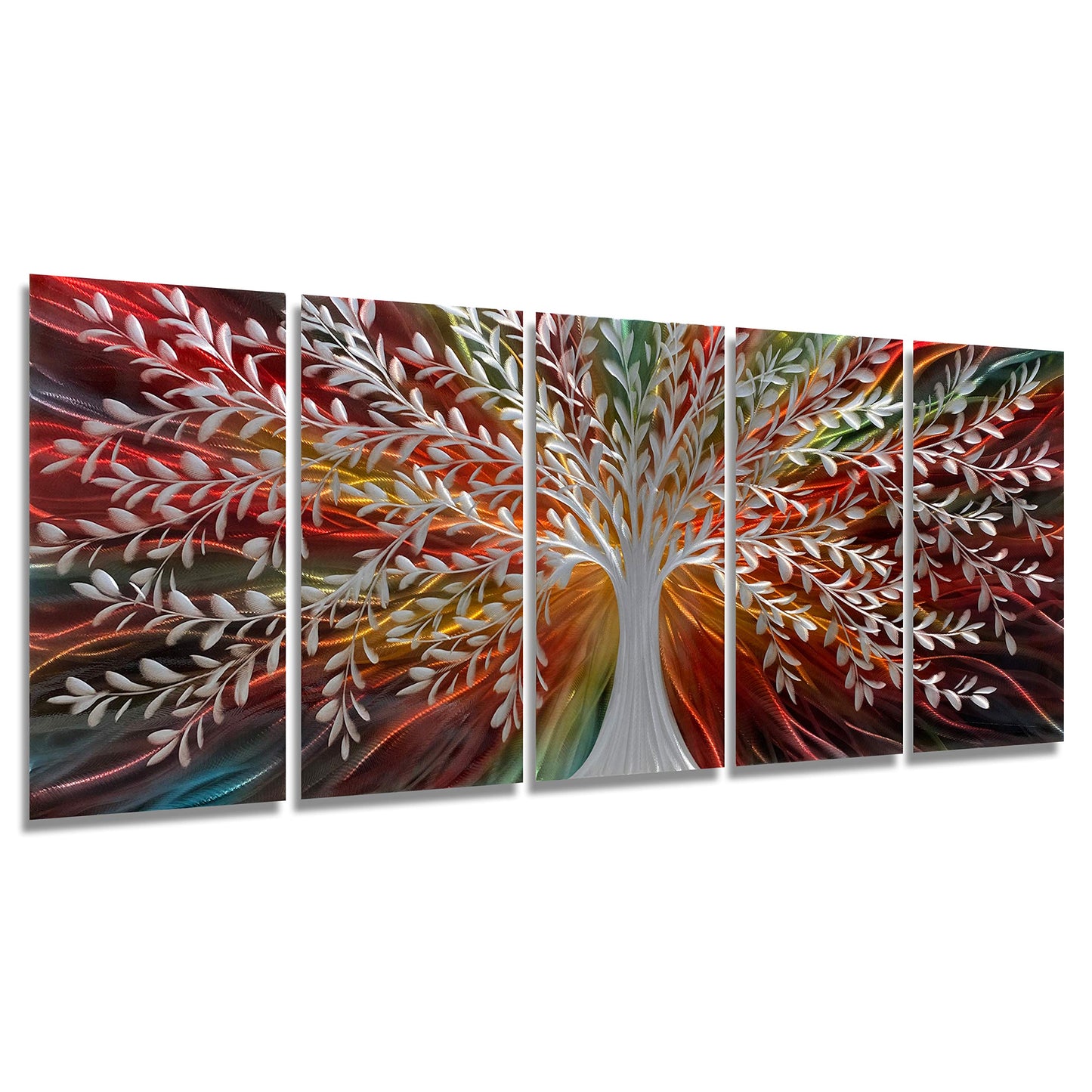 BATRENDY ARTS Silver Tree Wall Art