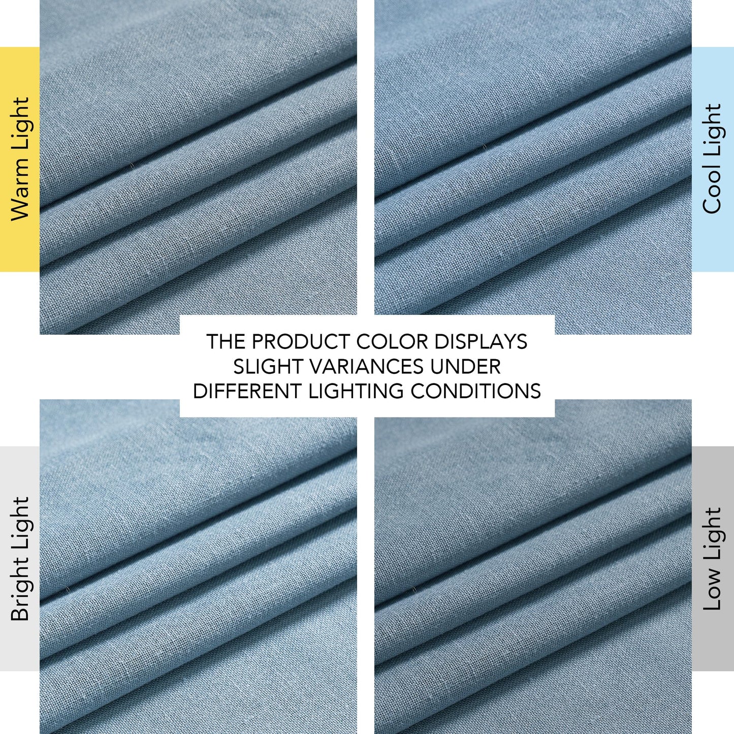 NICETOWN Linen Curtains 52x108" 2 Panels