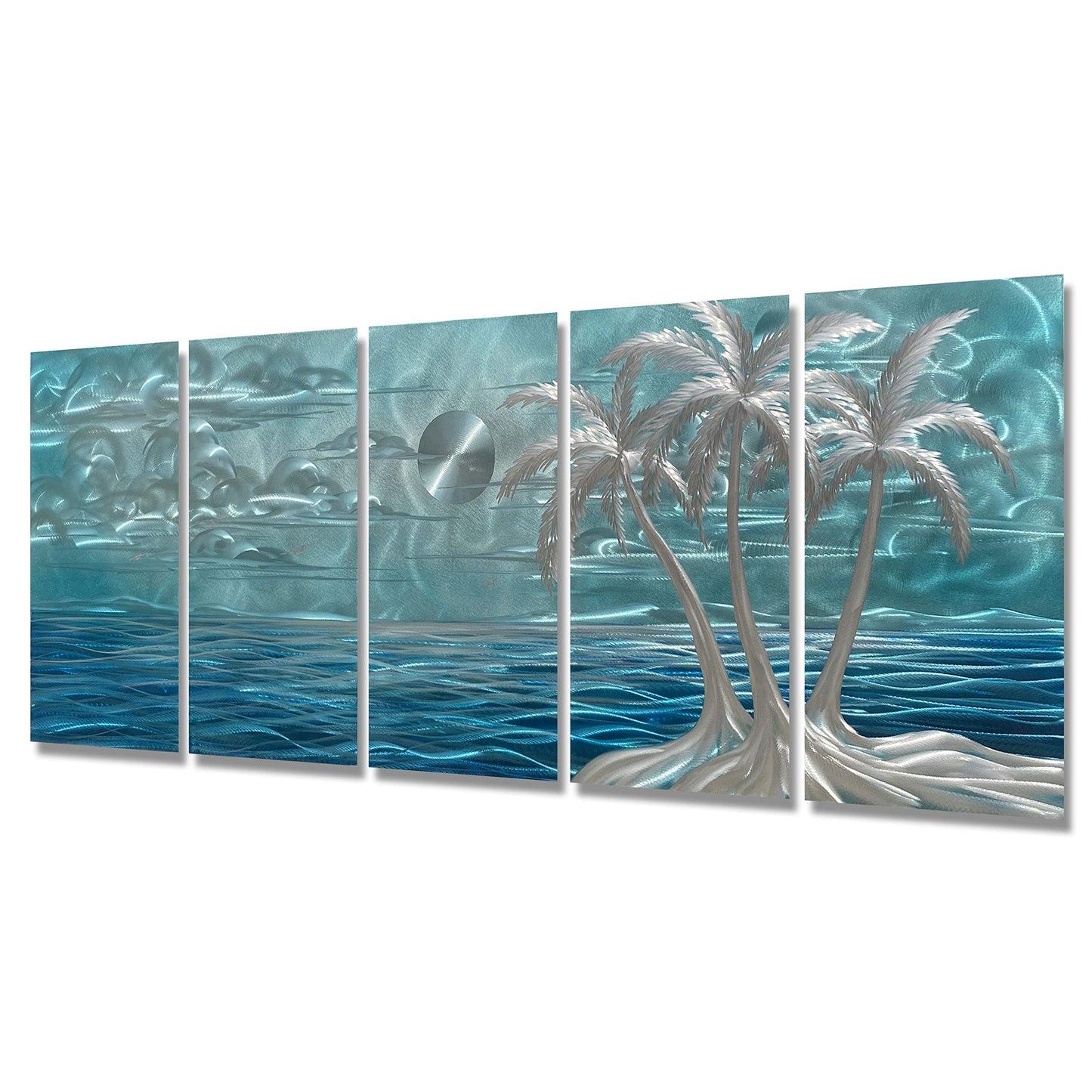 BATRENDY ARTS Silver Tree Wall Art