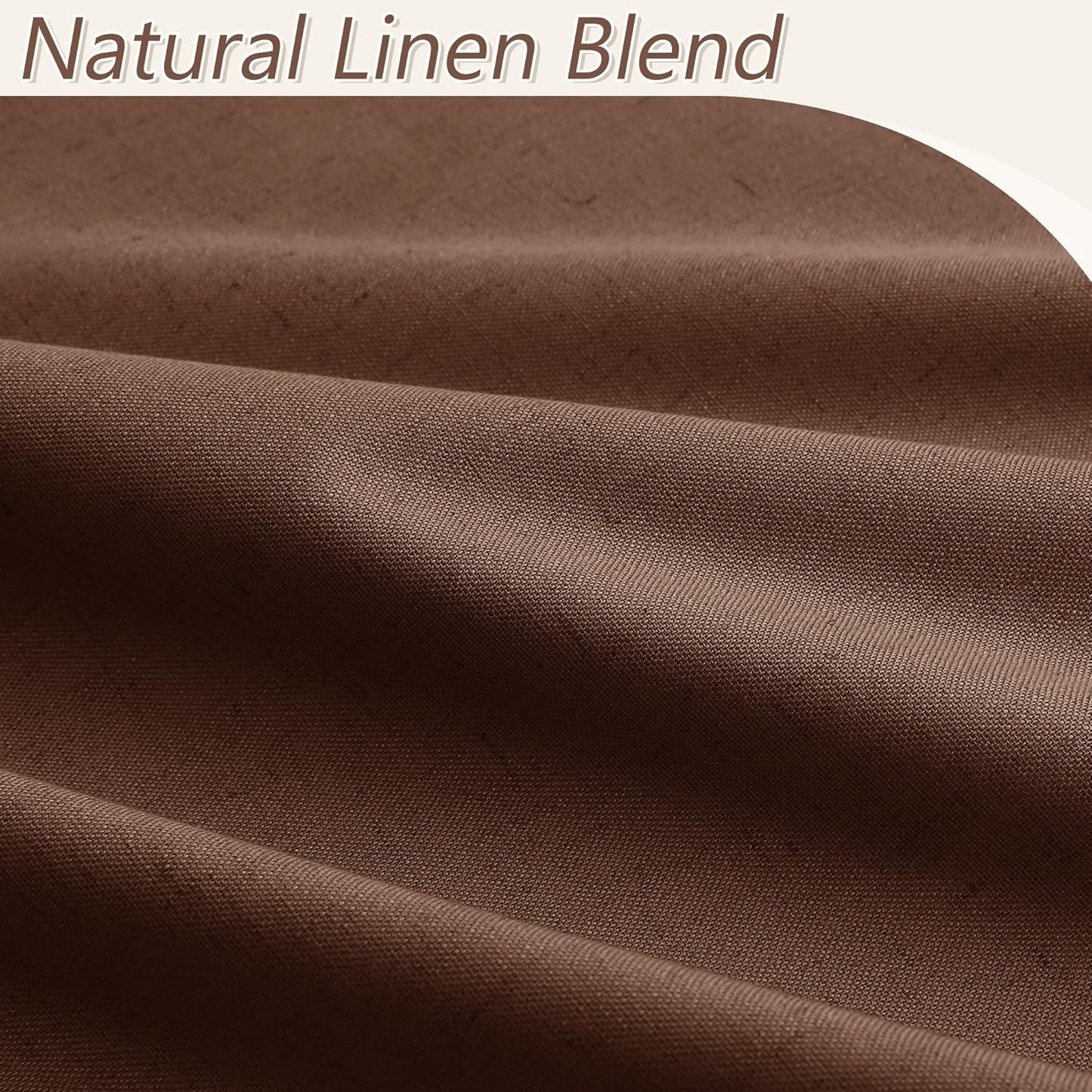 Cream Linen Blackout Curtains – 2 Panels