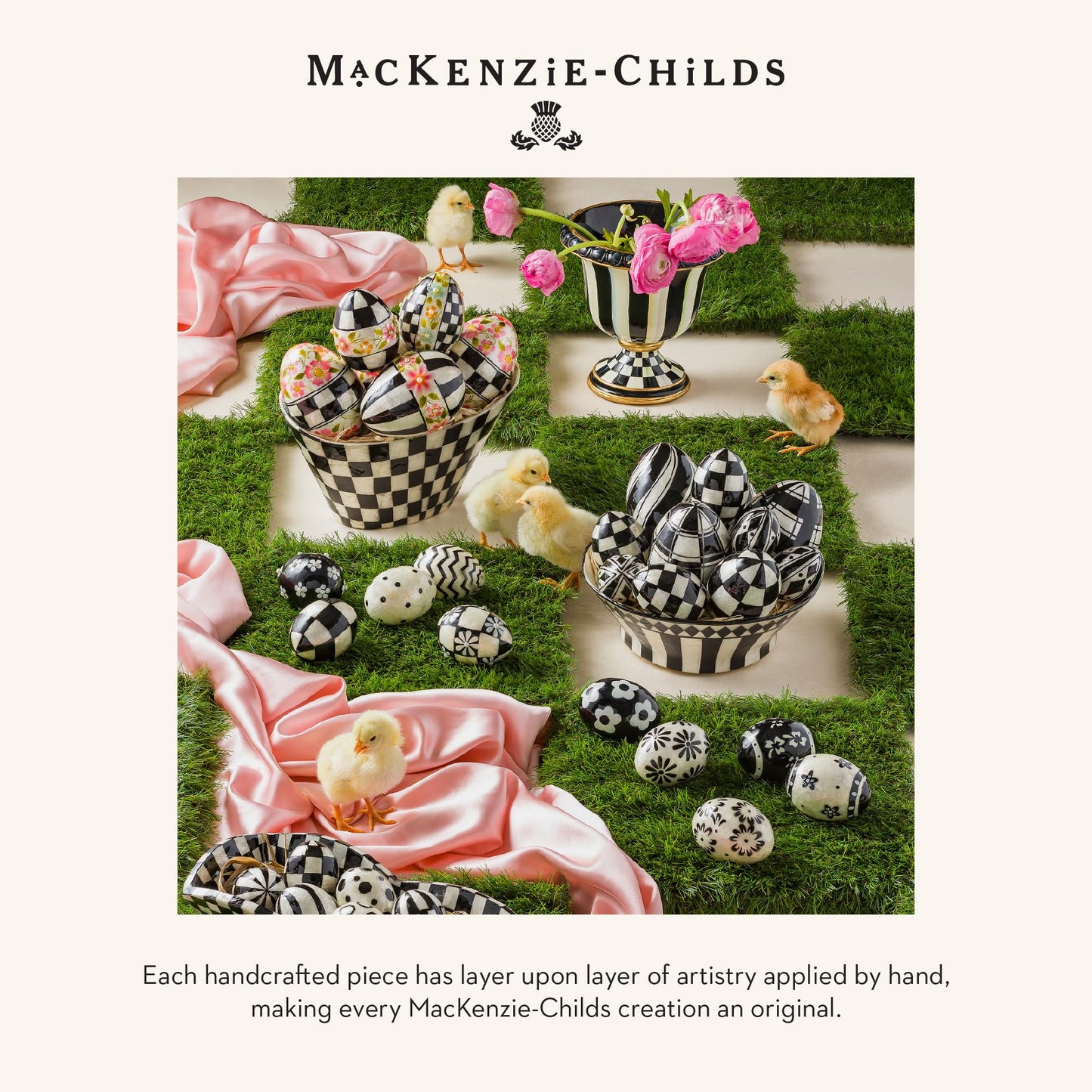 MACKENZIE-CHILDS Urn – Black & White