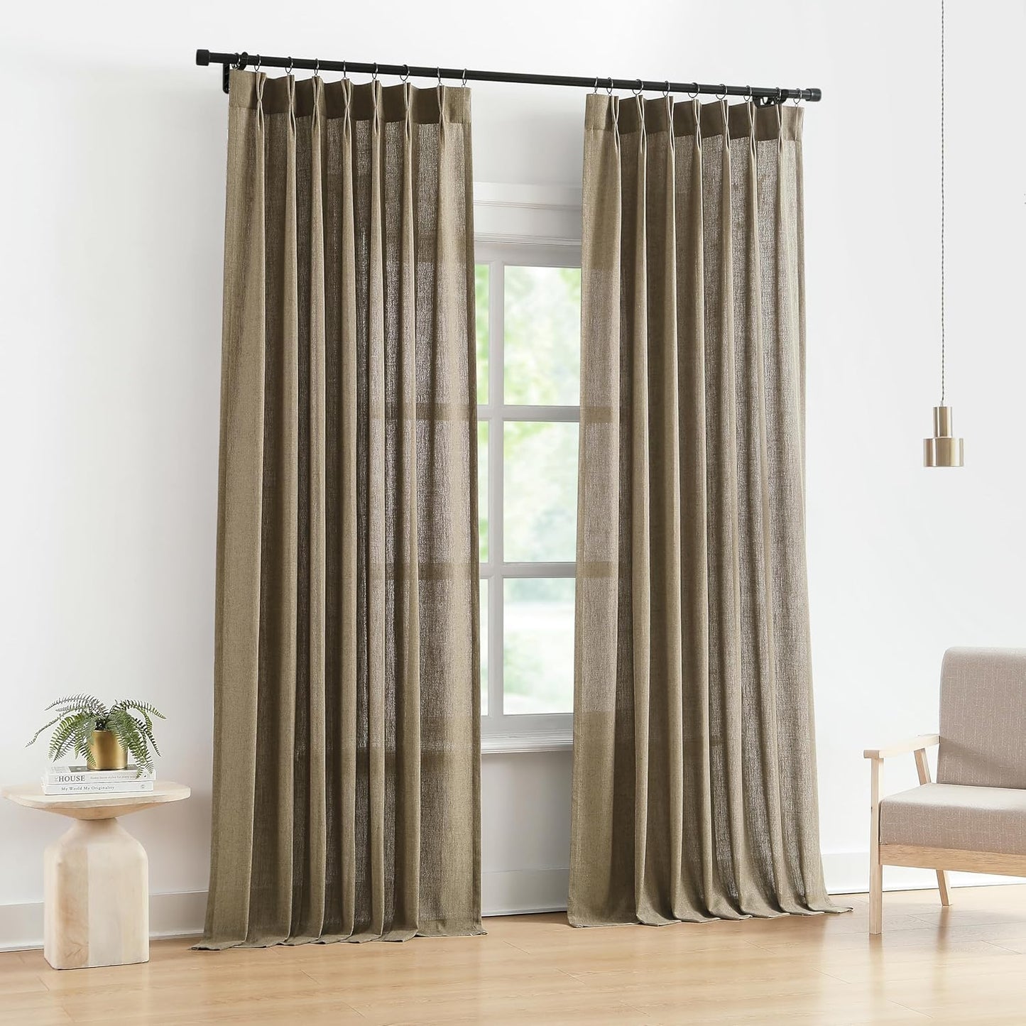 Pinch Pleat Sheer Curtains 42x95, 2 Panels