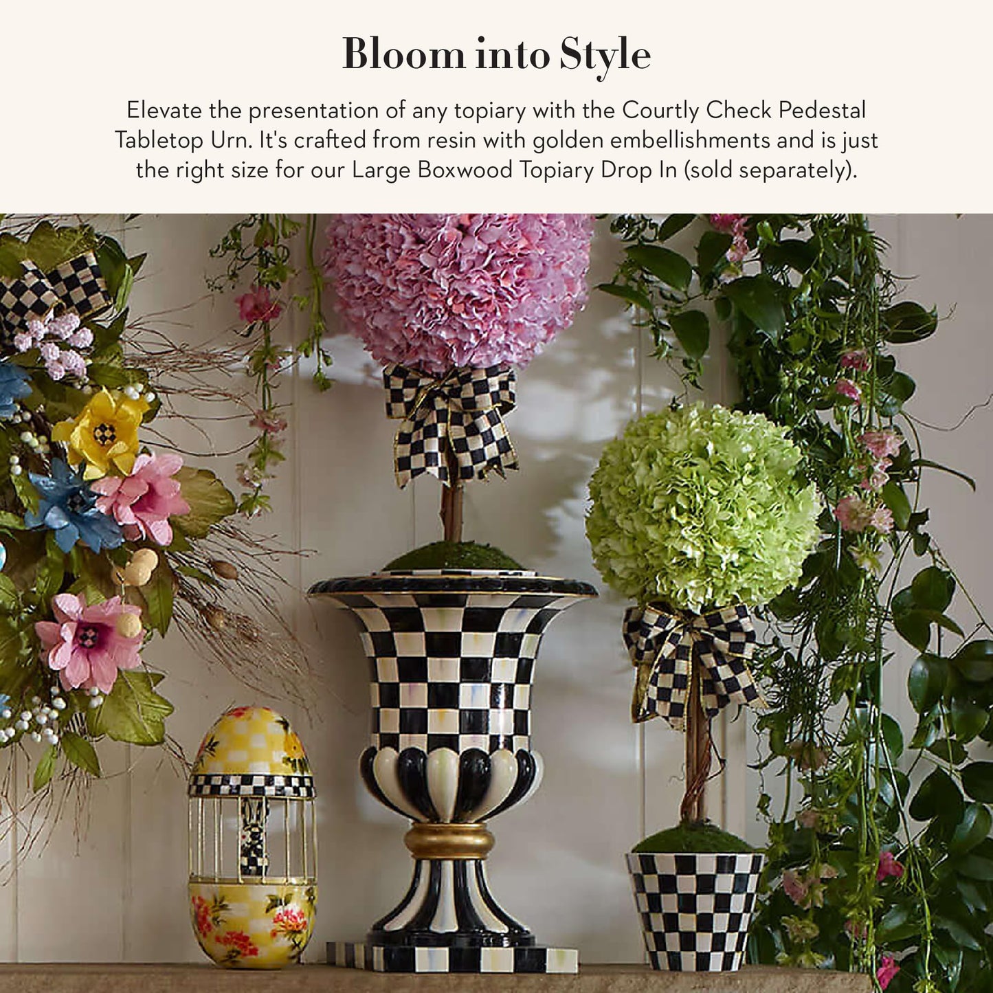 MACKENZIE-CHILDS Urn – Black & White
