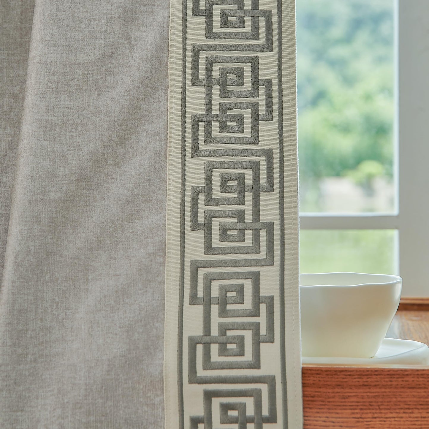 Beige Pinch Pleat Curtains 50x84