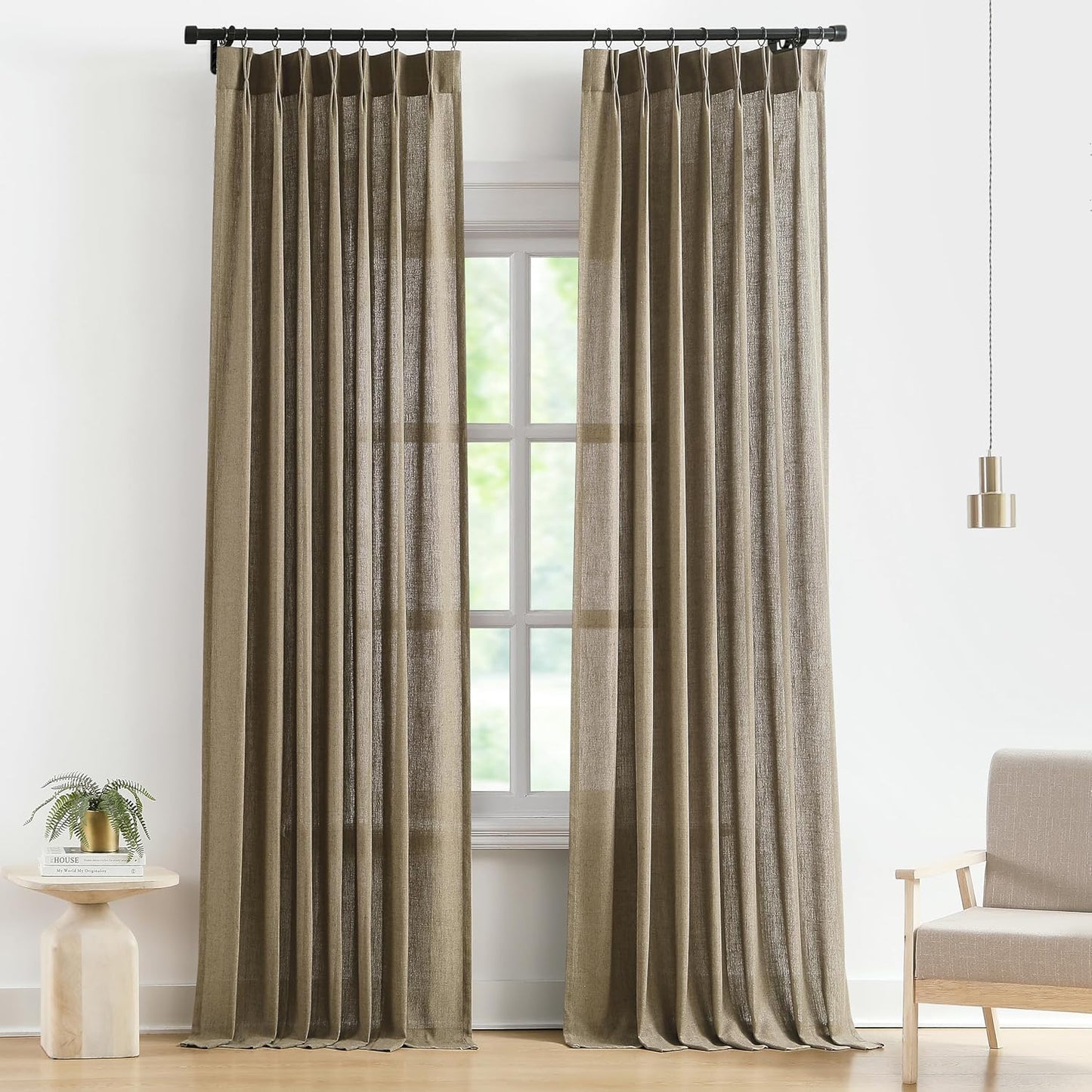 Pinch Pleat Sheer Curtains 42x95, 2 Panels