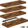 QEEIG Floating Shelves, 3pcs, Rustic Brown