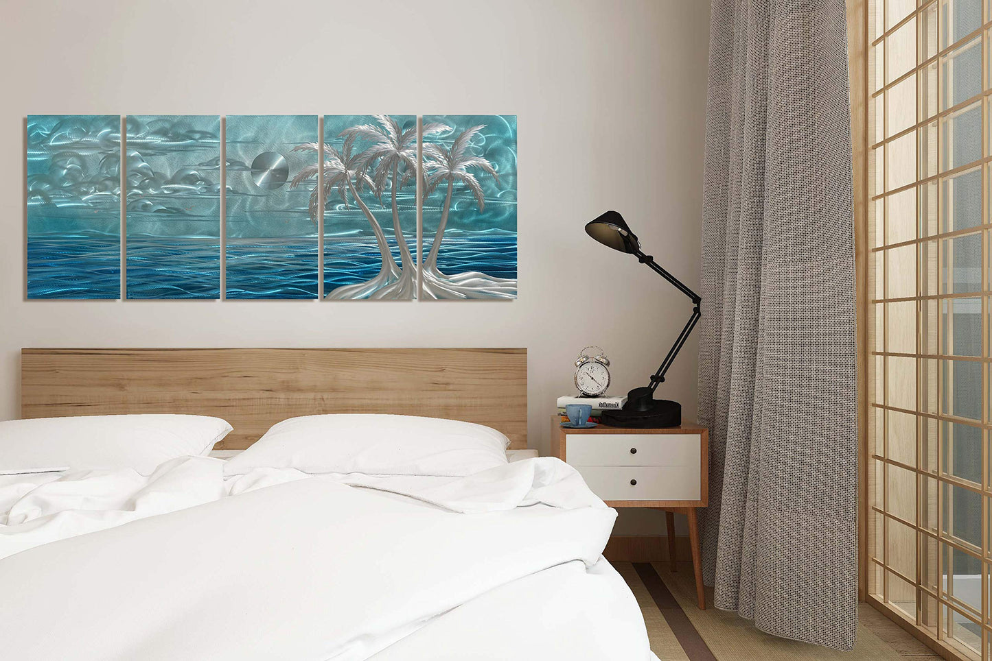 BATRENDY ARTS Silver Tree Wall Art