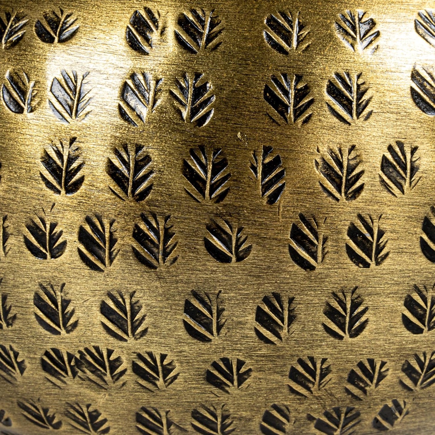 Creative Co-Op Brass Metal Container with Bird Finial