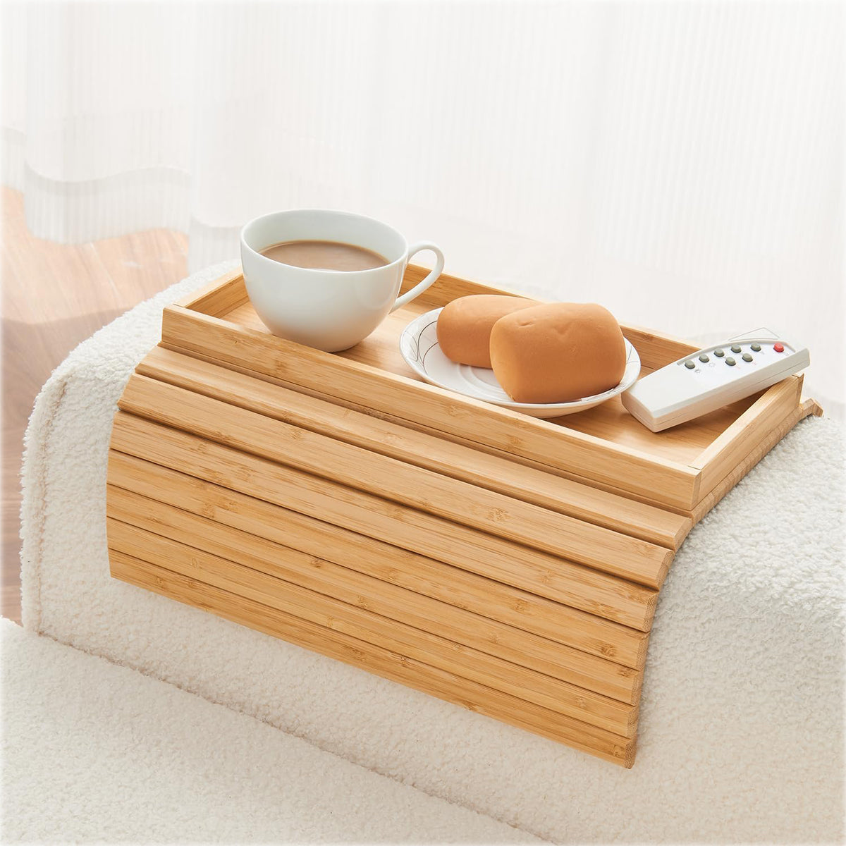 EcoHome Bamboo Sofa Tray