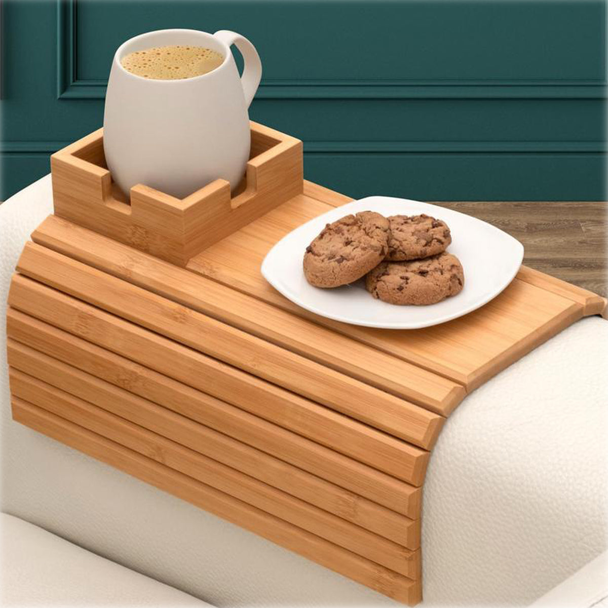 EcoHome Bamboo Sofa Tray
