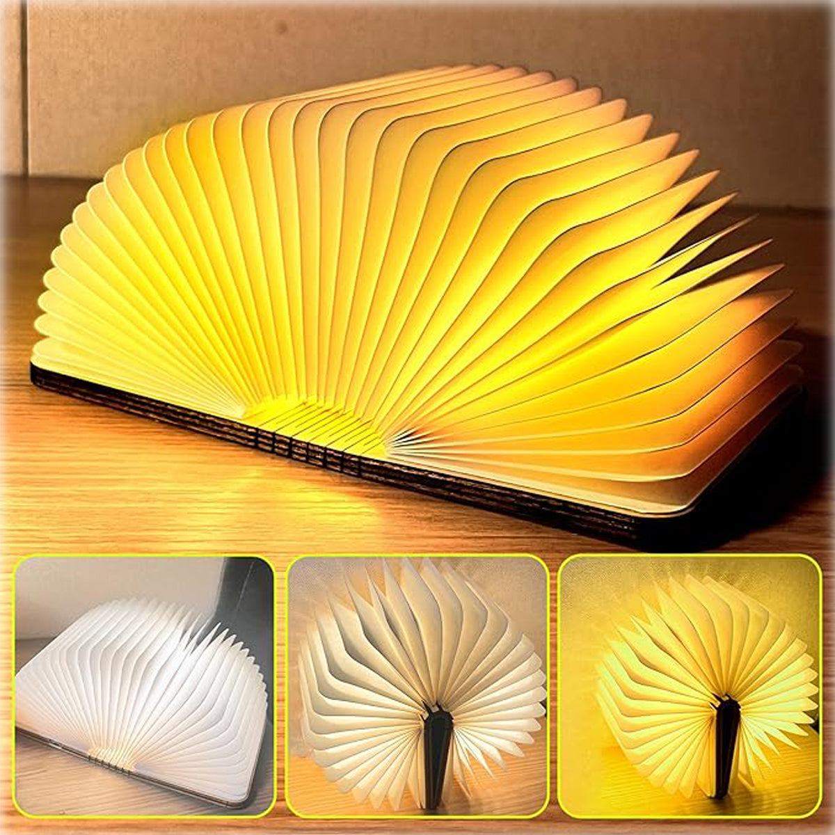 Vergissm Wooden LED Book Light