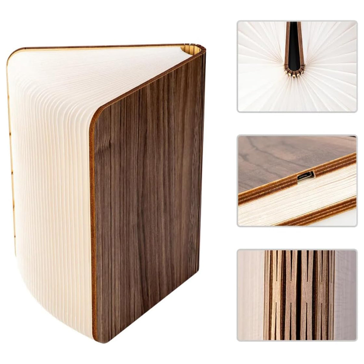 Vergissm Wooden LED Book Light