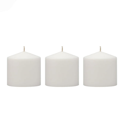 Stonebriar Unscented White Pillar Candles, 6-Pack, 3"x6"