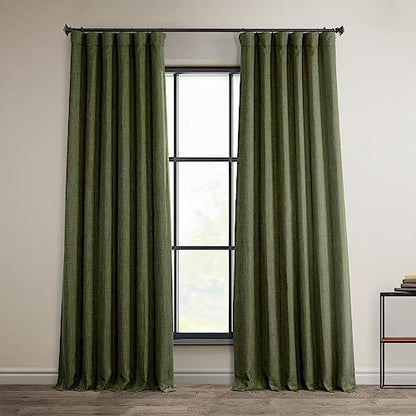 HPD Faux Linen Curtain 100x96" Birch, 1 Panel