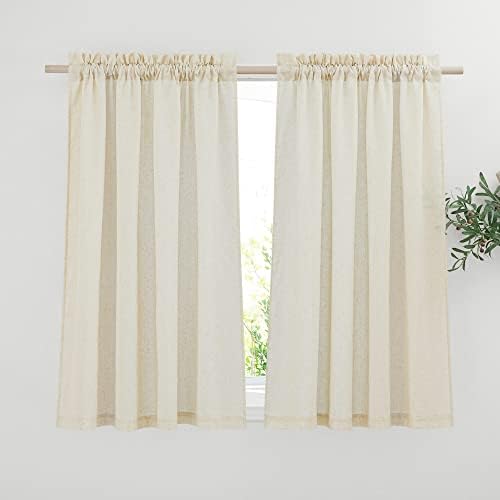 NICETOWN Linen Curtains 52x108" 2 Panels