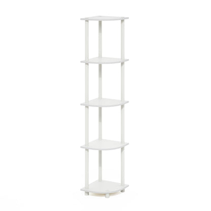 Furinno 5-Tier Corner Shelf, Espresso/Black