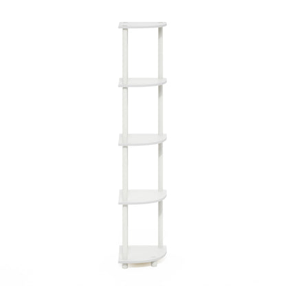 Furinno 5-Tier Corner Shelf, Espresso/Black