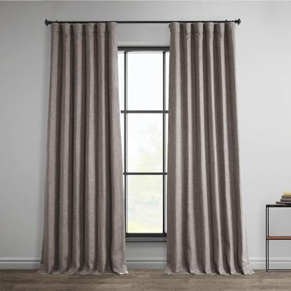 HPD Faux Linen Curtain 100x96" Birch, 1 Panel
