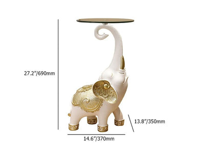 Homary Gold Leopard Side Table