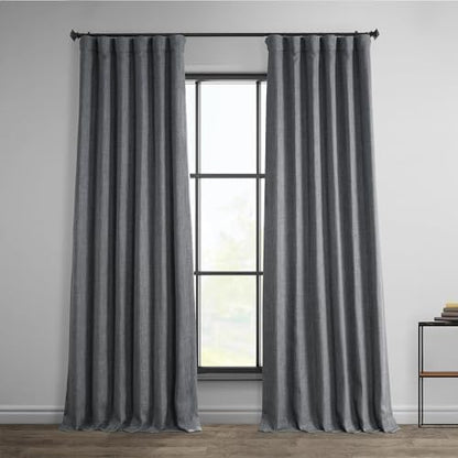 HPD Faux Linen Curtain 100x96" Birch, 1 Panel