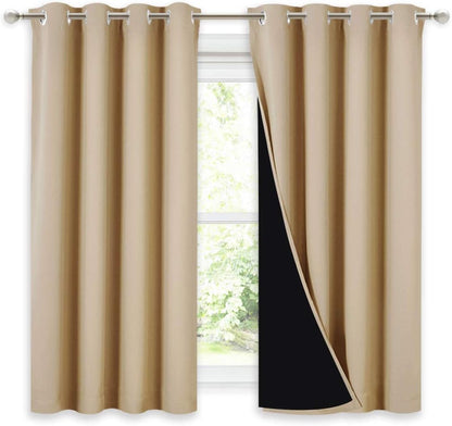 NICETOWN Grey Blackout Curtains 70x108, Set of 2