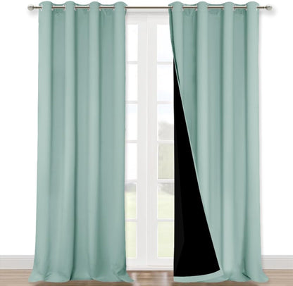NICETOWN Grey Blackout Curtains 70x108, Set of 2