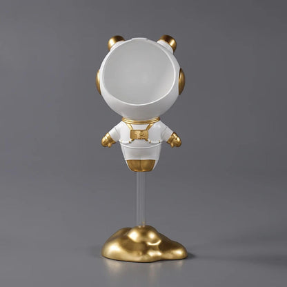 Gold Astronaut Floor Statue