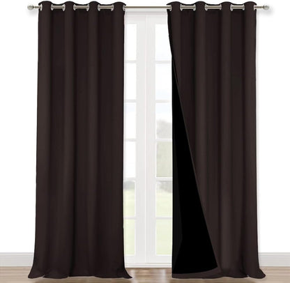 NICETOWN Grey Blackout Curtains 70x108, Set of 2