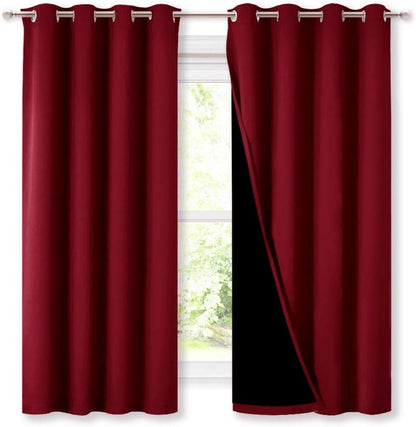 NICETOWN Grey Blackout Curtains 70x108, Set of 2
