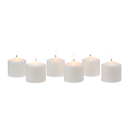 Stonebriar Unscented White Pillar Candles, 6-Pack, 3"x6"
