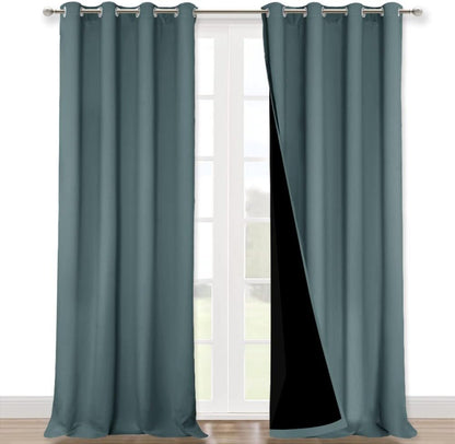 NICETOWN Grey Blackout Curtains 70x108, Set of 2