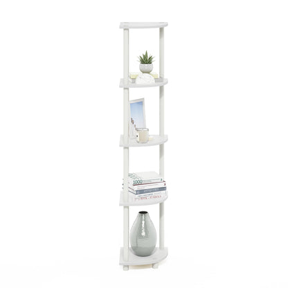 Furinno 5-Tier Corner Shelf, Espresso/Black