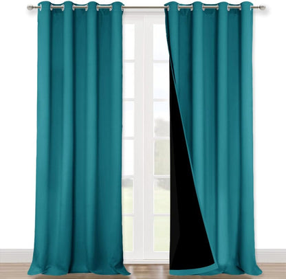 NICETOWN Grey Blackout Curtains 70x108, Set of 2