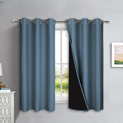 NICETOWN Grey Blackout Curtains 70x108, Set of 2