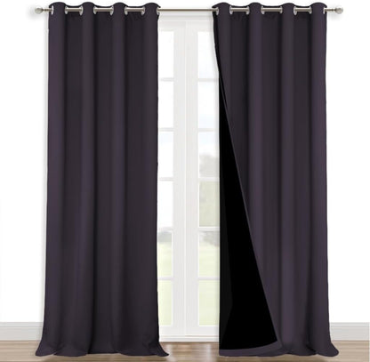 NICETOWN Grey Blackout Curtains 70x108, Set of 2