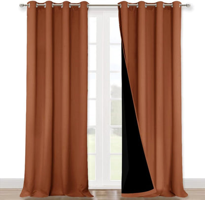 NICETOWN Grey Blackout Curtains 70x108, Set of 2