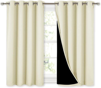 NICETOWN Grey Blackout Curtains 70x108, Set of 2