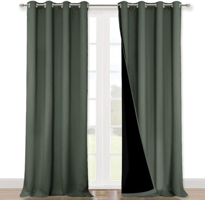 NICETOWN Grey Blackout Curtains 70x108, Set of 2