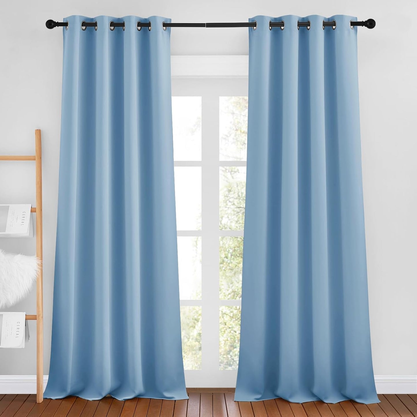 NICETOWN Gray Blackout Curtains for Bedroom
