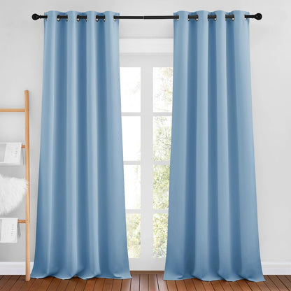 NICETOWN Gray Blackout Curtains for Bedroom