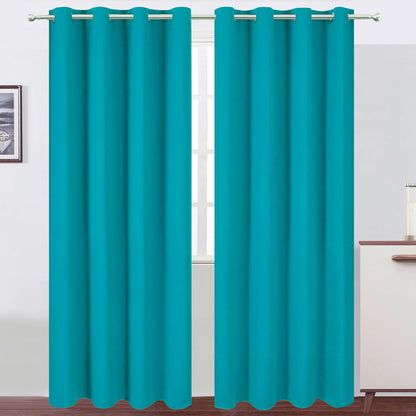 LEMOMO Blackout Curtains 52x84" Black, 2 Panels