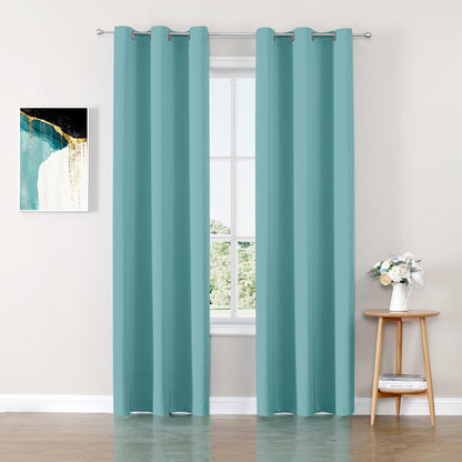 ChrisDowa Blackout Curtains 42x63" Grey, 2 Panels
