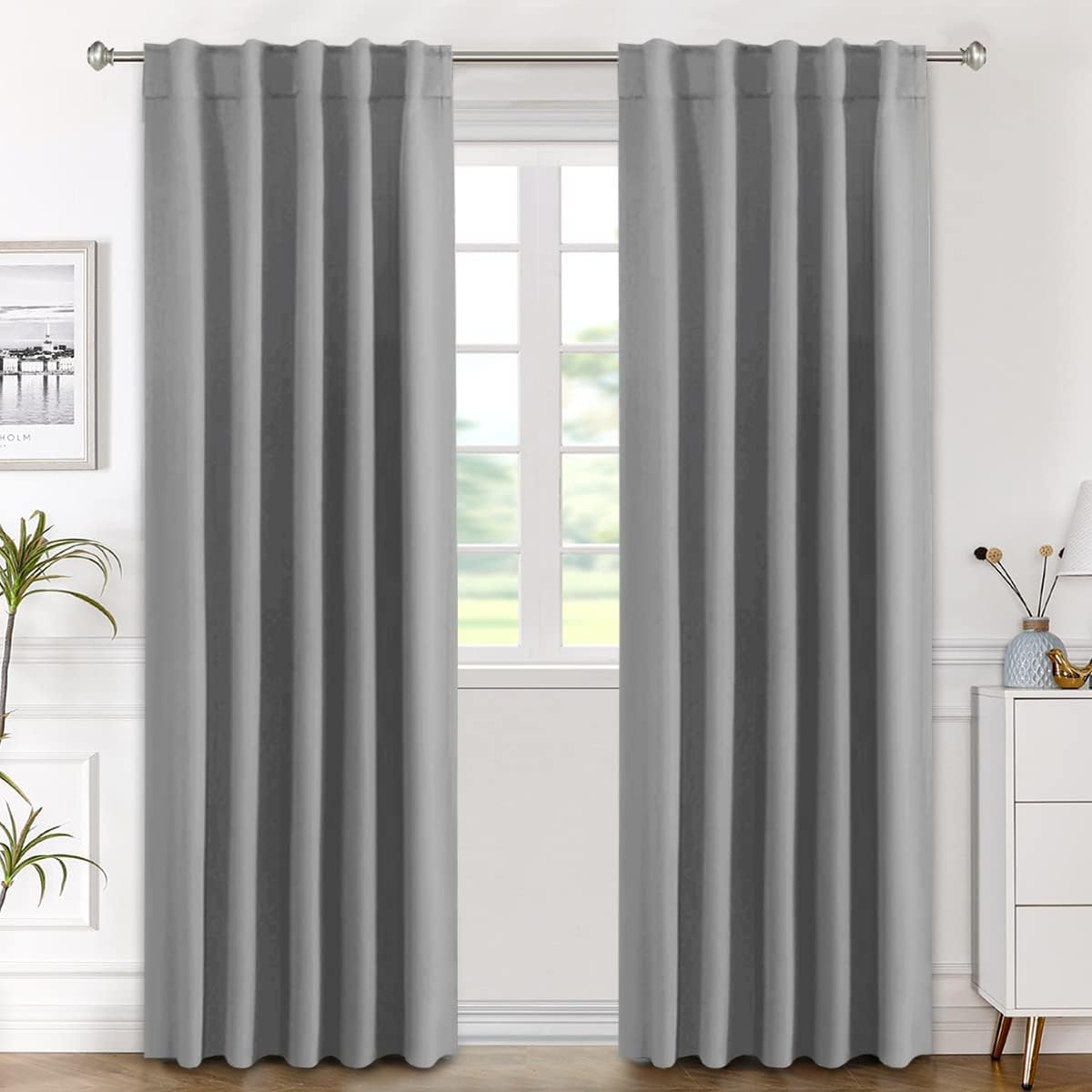 H.VERSAILTEX Blackout Curtains 52x84, 2 Panels