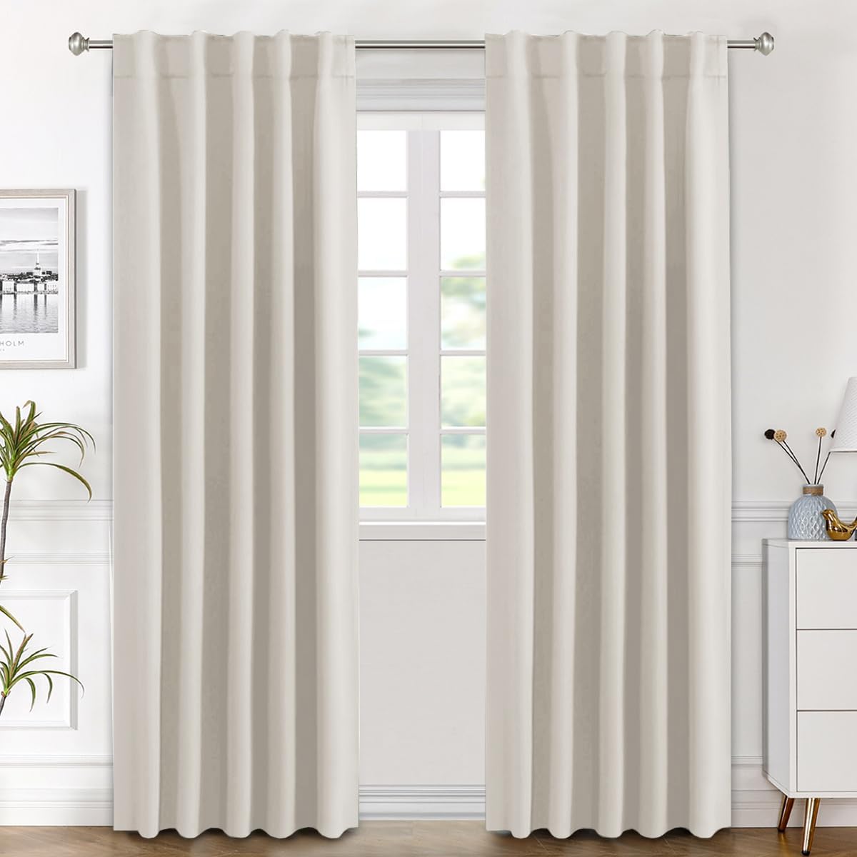 H.VERSAILTEX Blackout Curtains 52x84, 2 Panels
