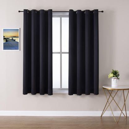 ChrisDowa Blackout Curtains 42x63" Grey, 2 Panels