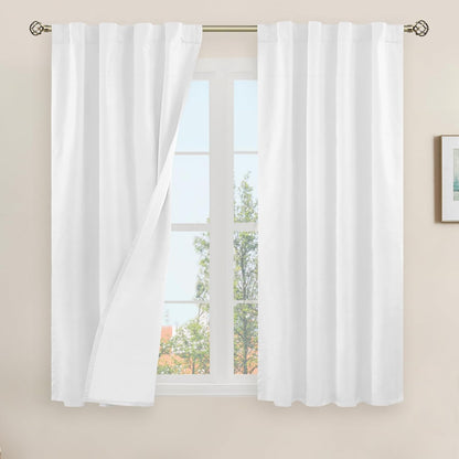 LAMIT Linen Blackout Curtains 60x84" Taupe, 2 Panels